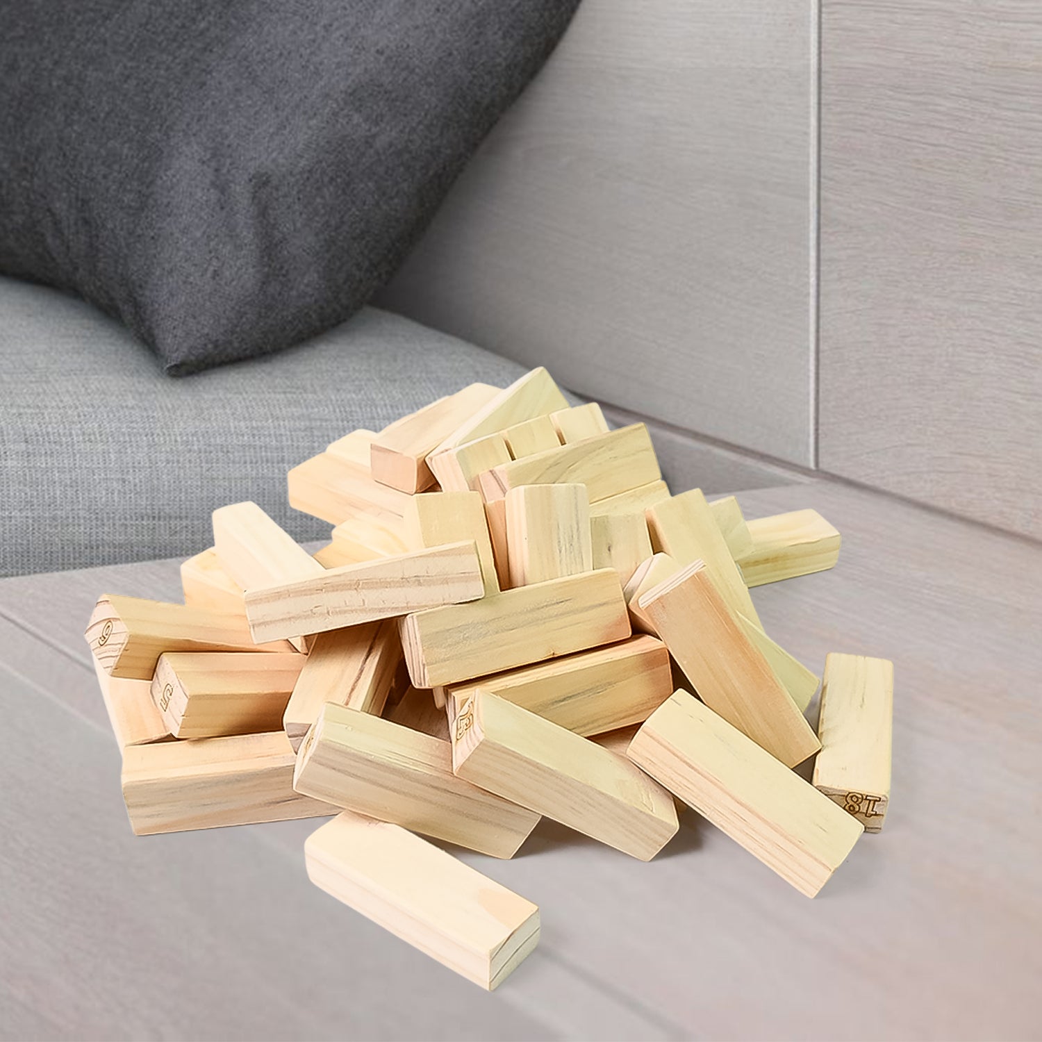 Wooden Tumbling Stacking Tower Game (48 Pcs Blocks 2 Dices) Wooden Tumbling Stacking Tower Game (48 Pcs Blocks 2 Dices)